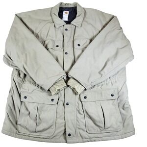 Vintage Carhartt Mens 2XLT Quilted Lined Sandstone Duck Detroit Barn Jacket Coat